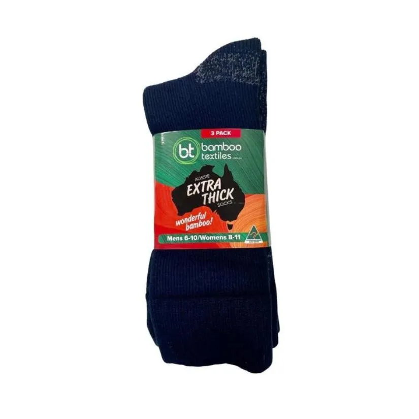 3 Pack Thick Bamboo Socks Australian Made