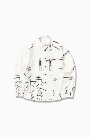 and wander Daijiro OHARA map key print shirt