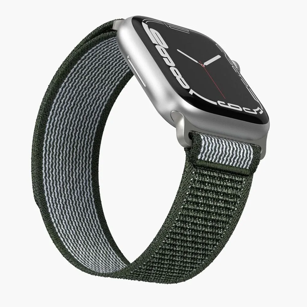 Apple Watch (38/40/SE/41/42mm) Vonmählen Trekking Loop Nylon Rem - Hvid / Grøn