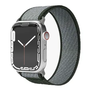 Apple Watch (38/40/SE/41/42mm) Vonmählen Trekking Loop Nylon Rem - Hvid / Grøn