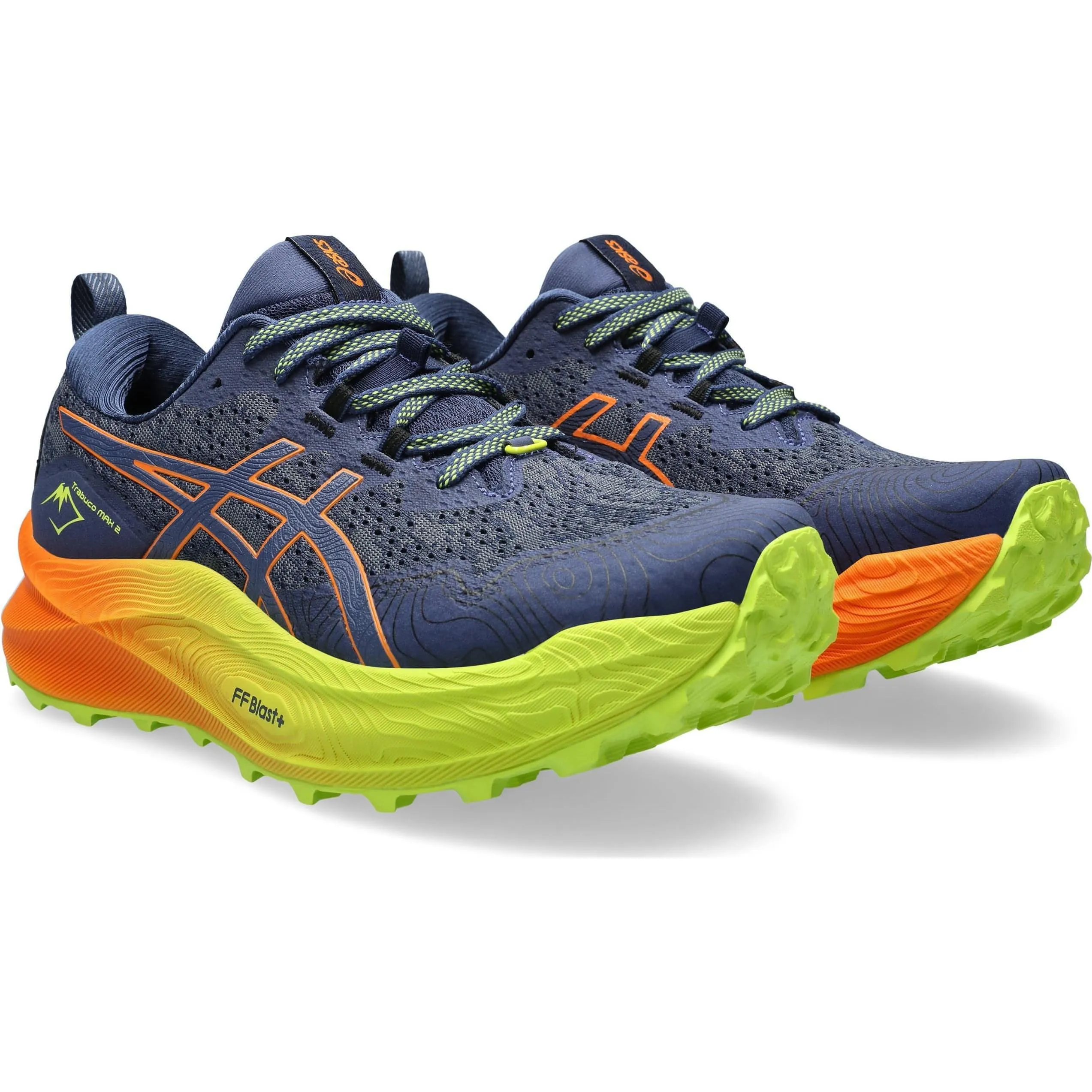 Asics Trabuco Max 2 Mens Trail Running Shoes - Blue