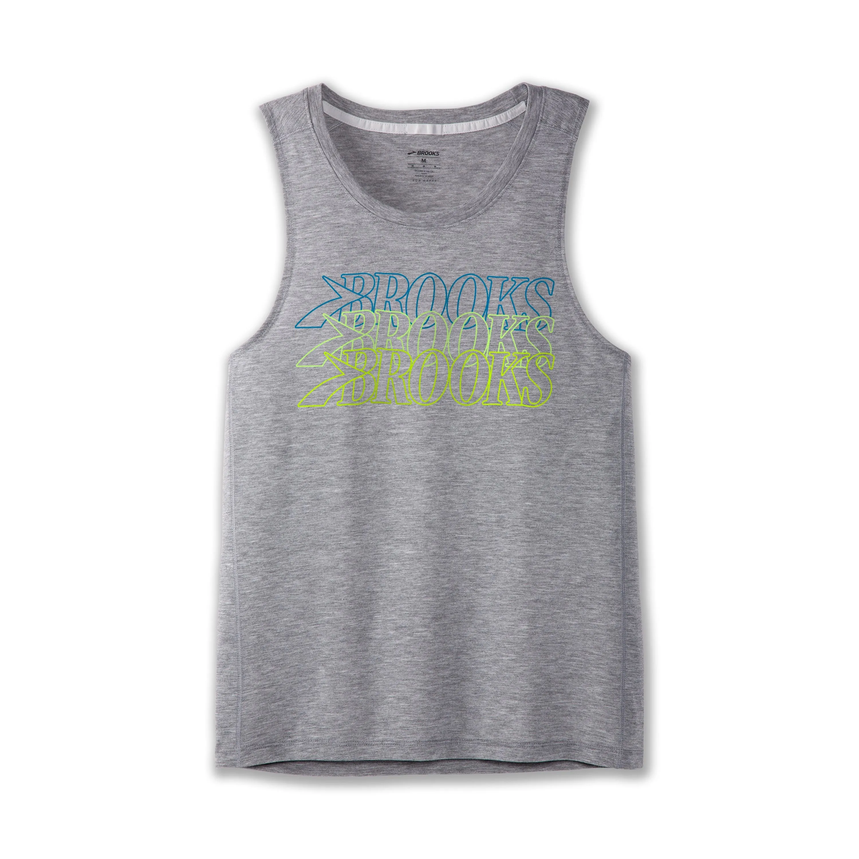 Brooks | Distance Tank 3.0 | Men's | Heather Ash/Brooks Stack