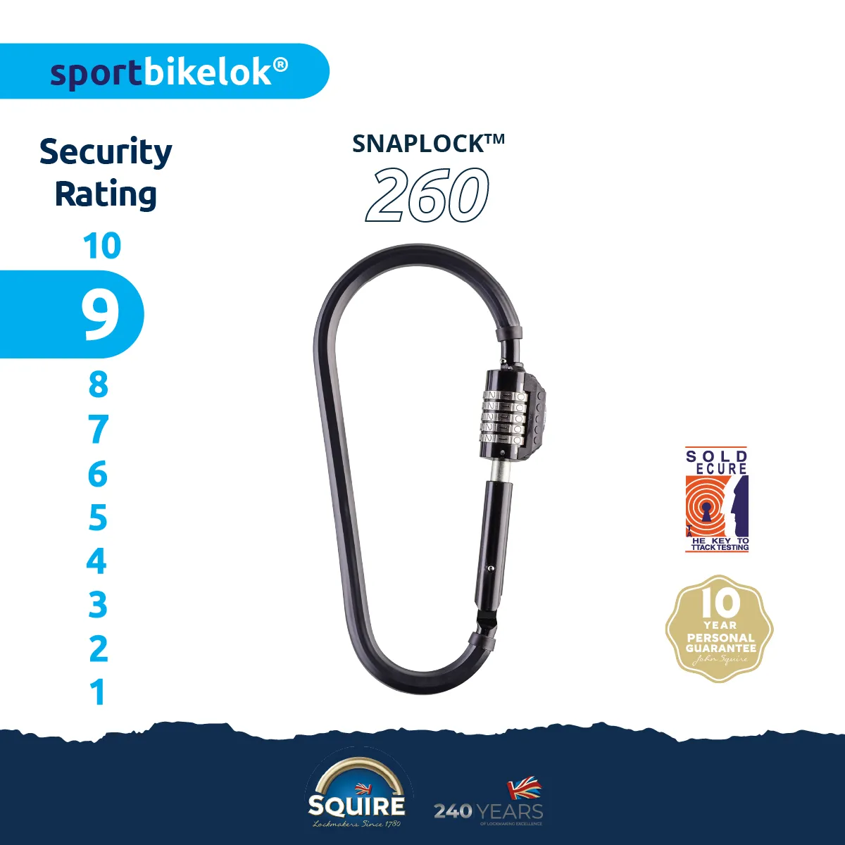 Combination Bicycle Lock | SNAPLOCK 260