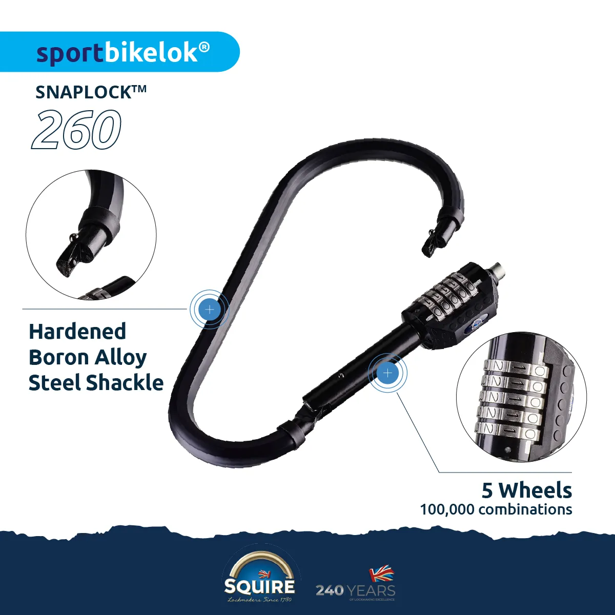 Combination Bicycle Lock | SNAPLOCK 260