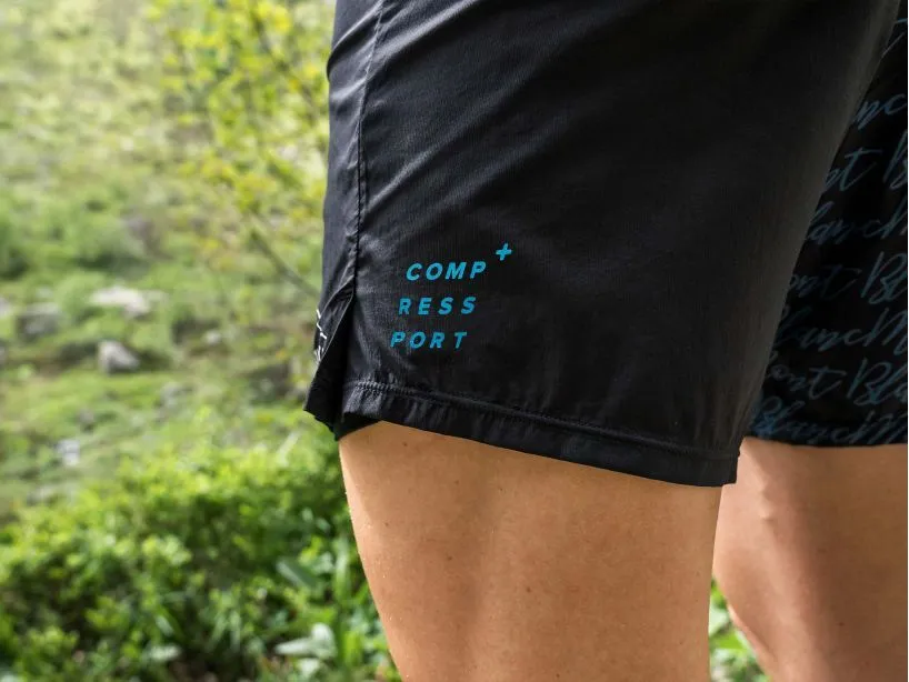 Compessport Men's Trail Racing Short - Mont Blanc 2022 - BLACK