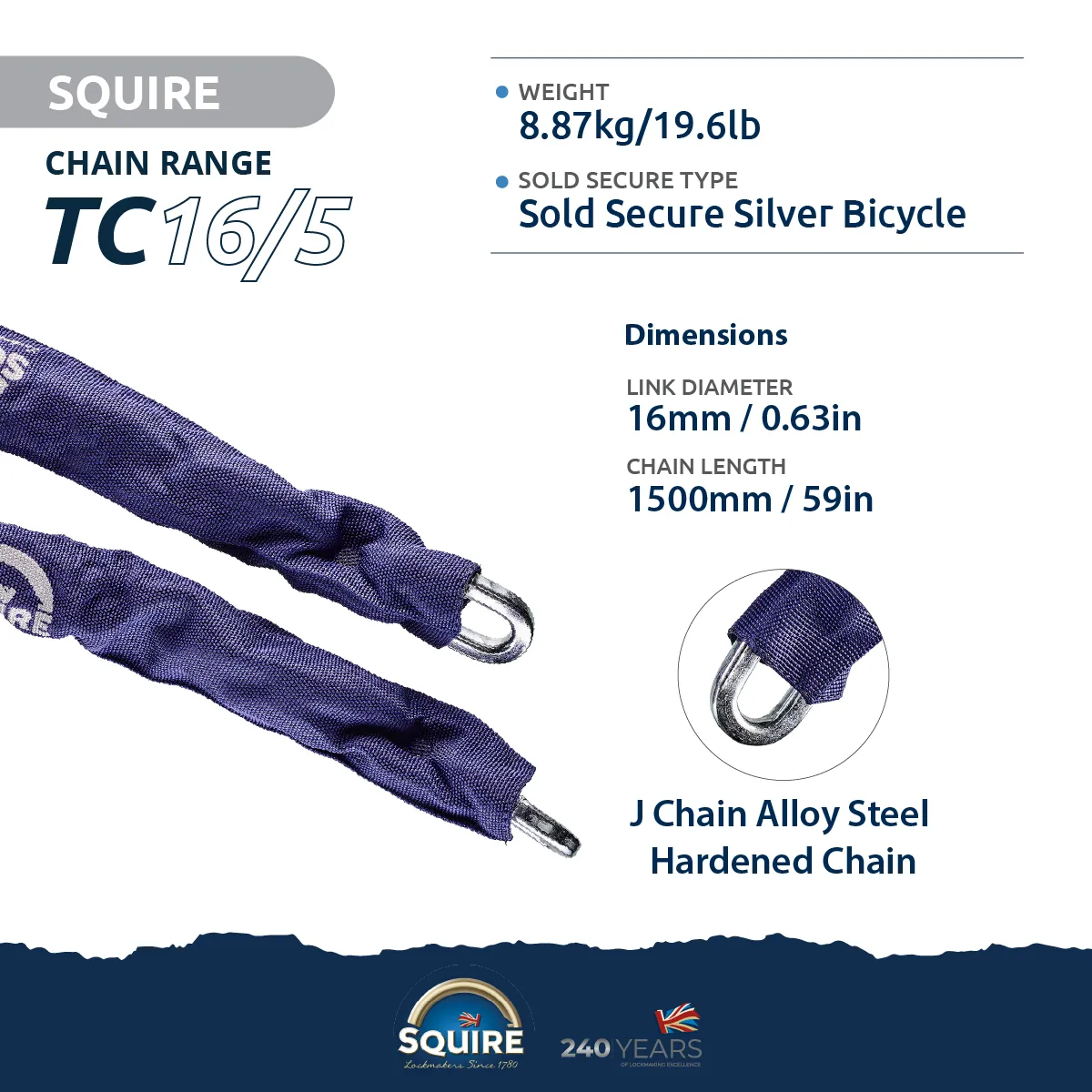 Hardened Alloy Steel Chain | TC16/5