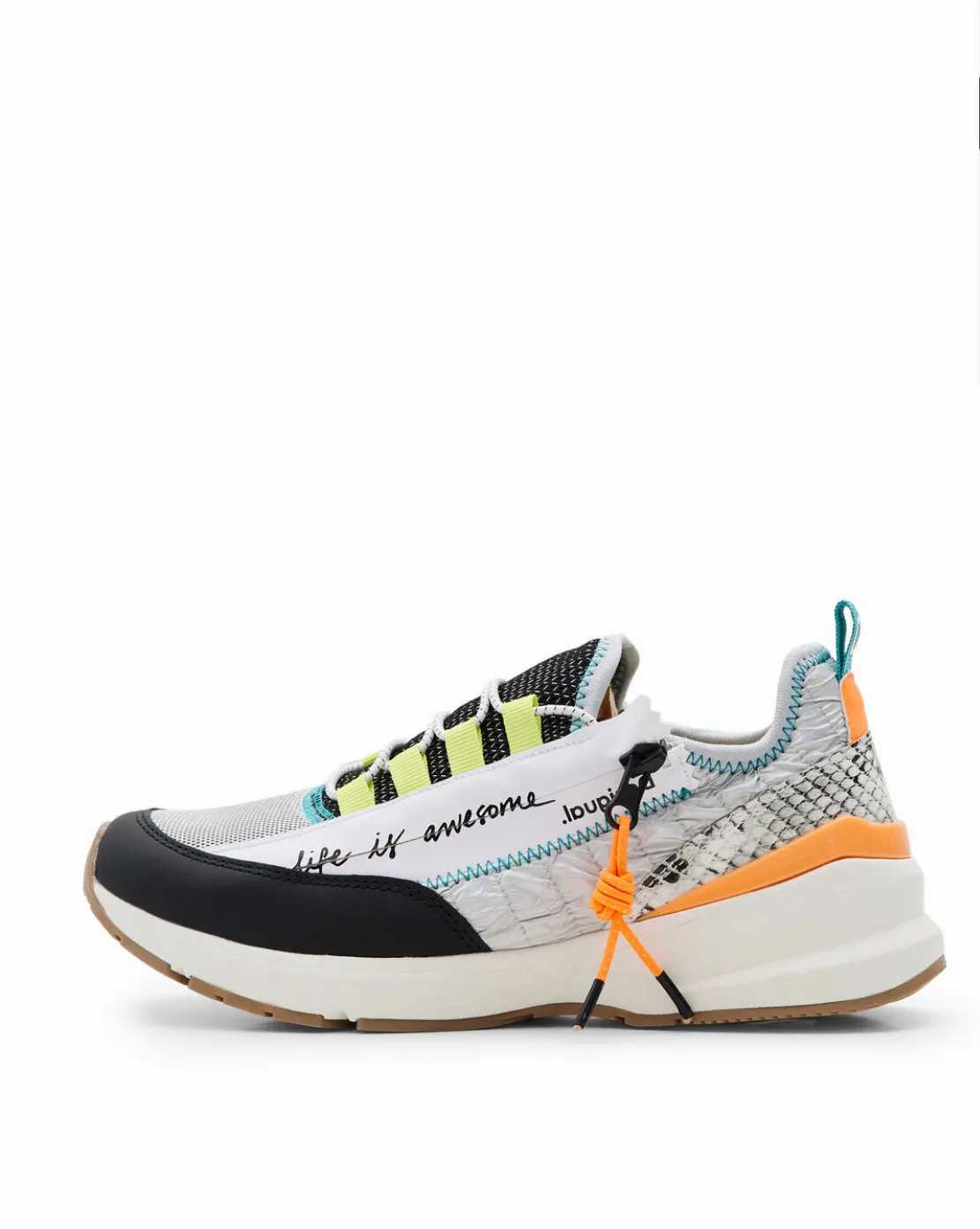 Moon Zipper Snake chunky Running Sneaker