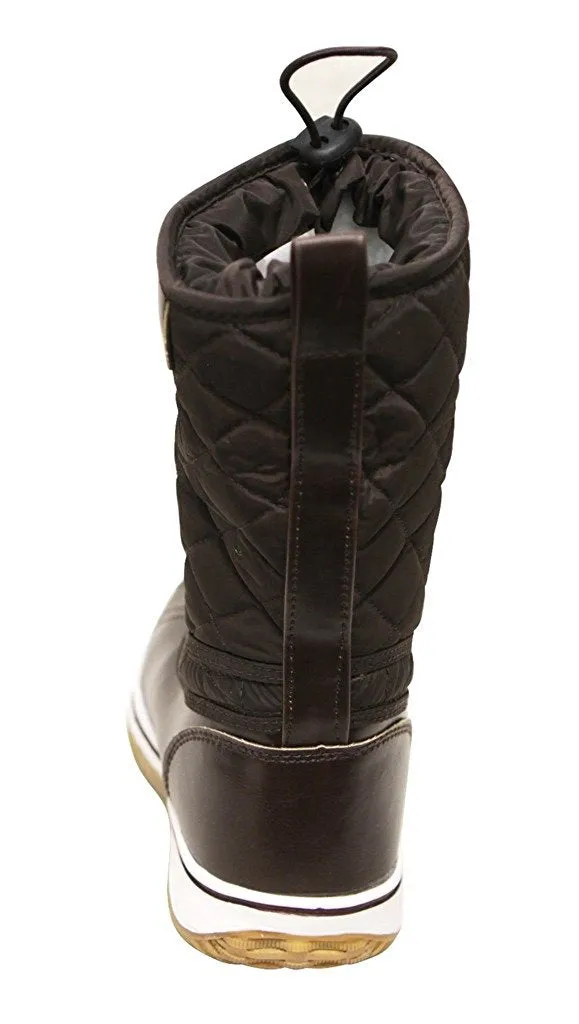 Refresh Snow-01 Women's round toe fabric shaft adjustable opening with knot winter snow boots