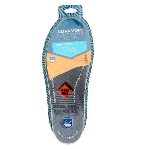 Rite Aid Ultra Work Memory Plus Insoles for Men - Sizes 7-13 | Memory Foam| Shock Absorbing Arch Support Boot Insole